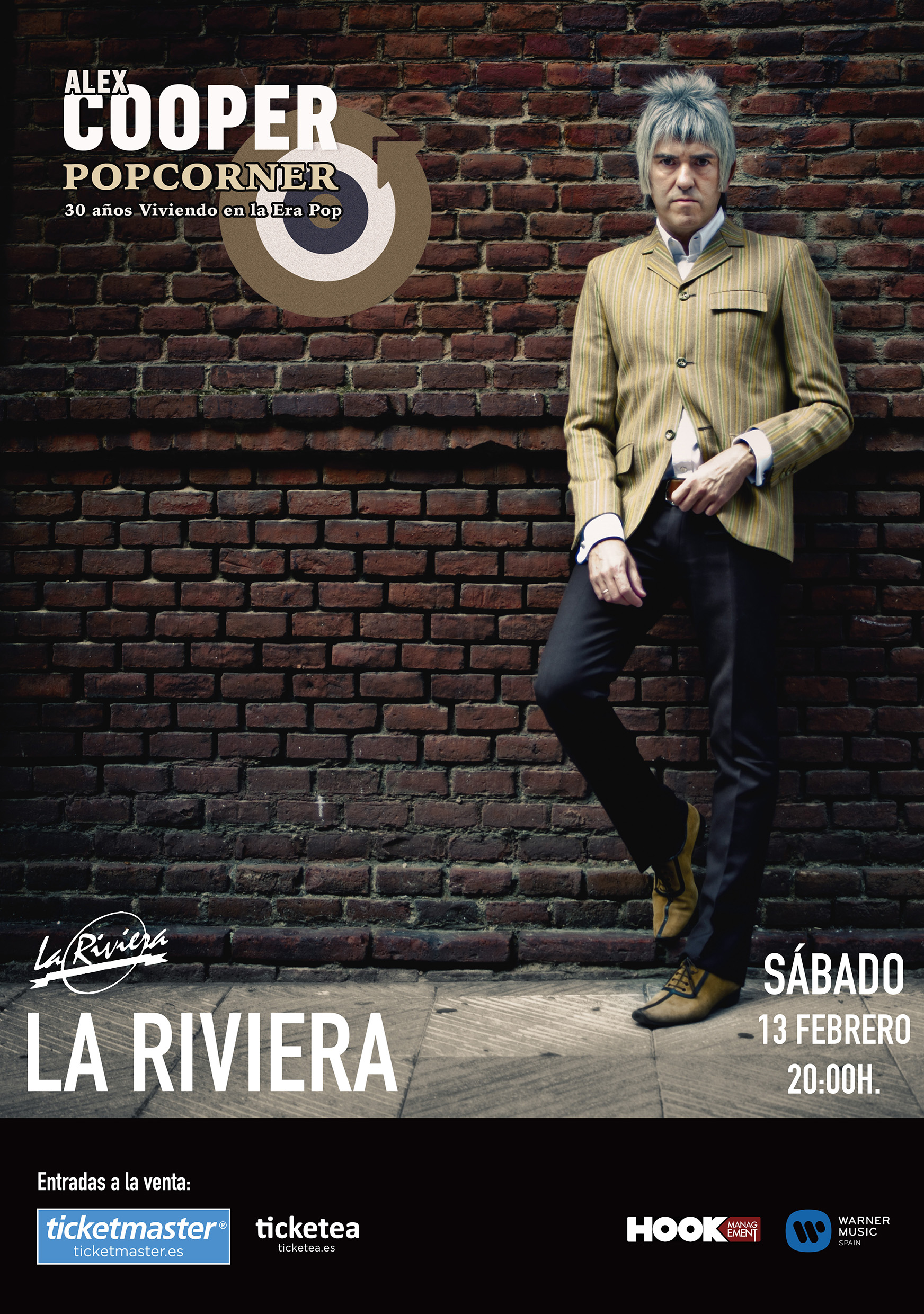 Imagen destacada de noticia: ALEX COOPER Concierto "30 años Viviendo en la Era Pop" [13-2-2016, Madrid]